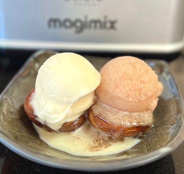 Peach Melba Granita Magimix.